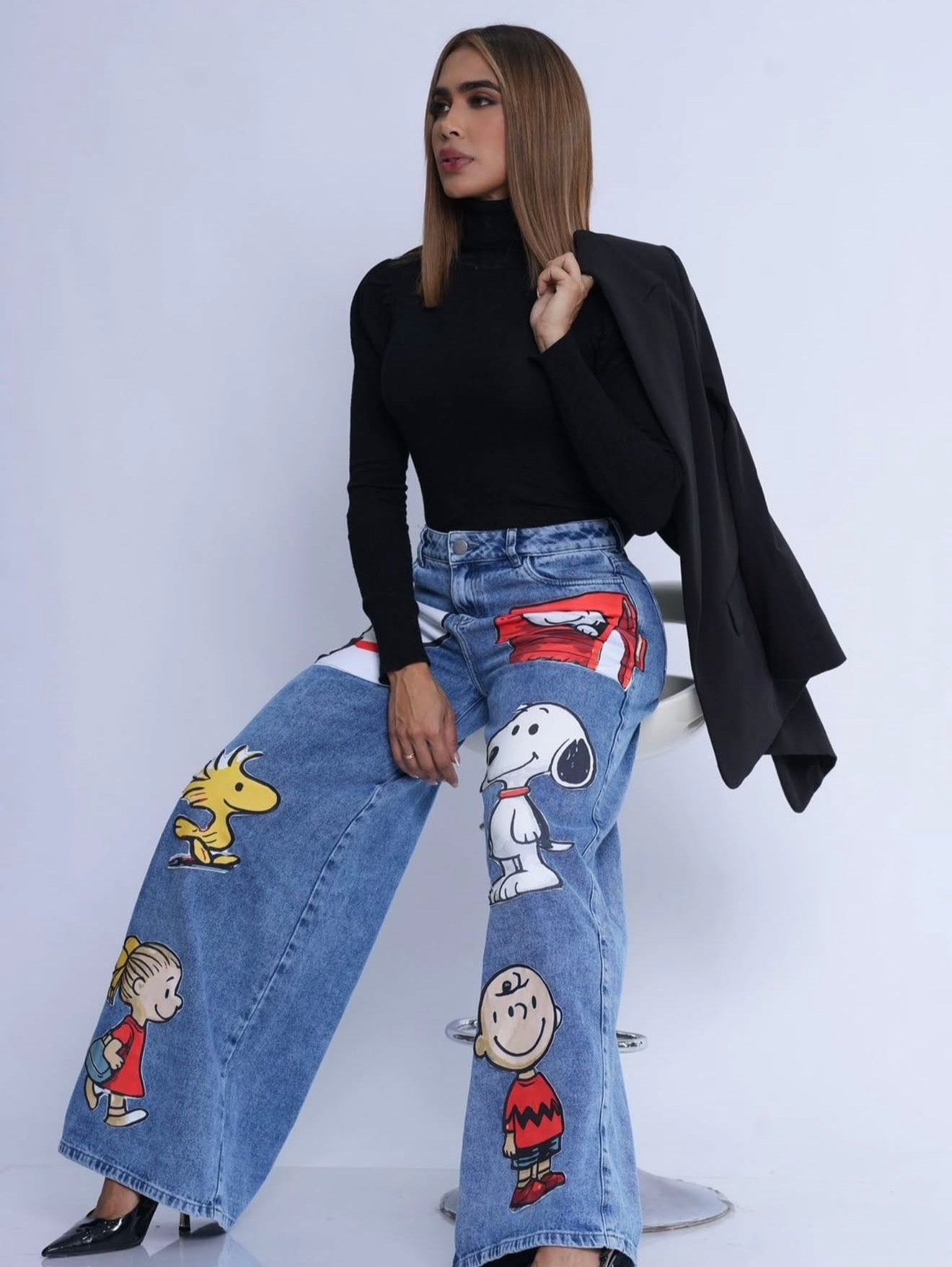 Snoopy Cartoon Baggy Jeans